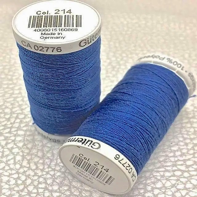 Gutermann garen extra sterk kleur 214 kobalt blauw