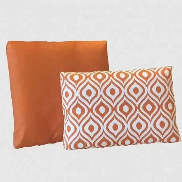 Outdoor kussen set Joan Art Orange in diverse maten.