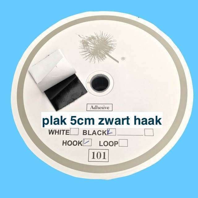 Occlusie emulsie dozijn PLAK Klittenband 5 Cm Breed Haak Zwart - Schuimrubber op maat - comfort  schuim - schuimrubberbetaalbaar.nl